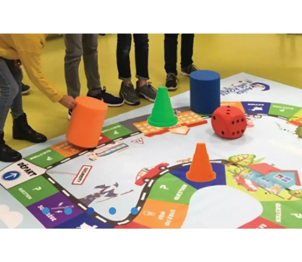 6 Cônes d'activité en mousse 16 cm - Pions de jeu géants