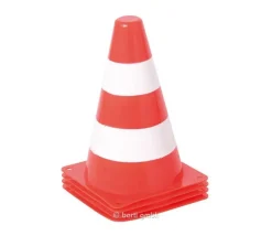 4 Cônes de slalom 18 cm pour parcours de jeux