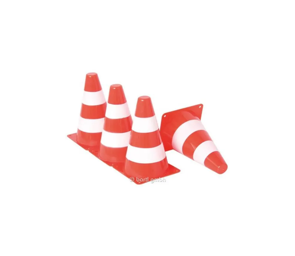 4 Cônes de slalom 18 cm pour parcours de jeux