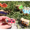 Coccinelle en bois 35 x 60 x 25 mm