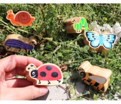 Coccinelle en bois 35 x 60 x 25 mm
