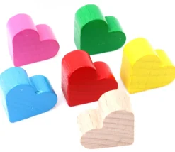 Coeur en bois pion de 2 x 1.7 cm à l'unité