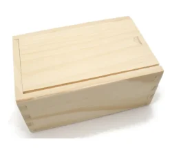 Coffret bois avec glissière pour accessoires jeux 14 x 9 x 6.2 cm