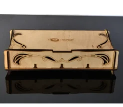 Coffret bois 4 compartiments 24.5 x 12.5 x 6 cm Elven