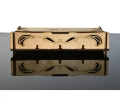 Coffret bois 4 compartiments 24.5 x 12.5 x 6 cm Elven