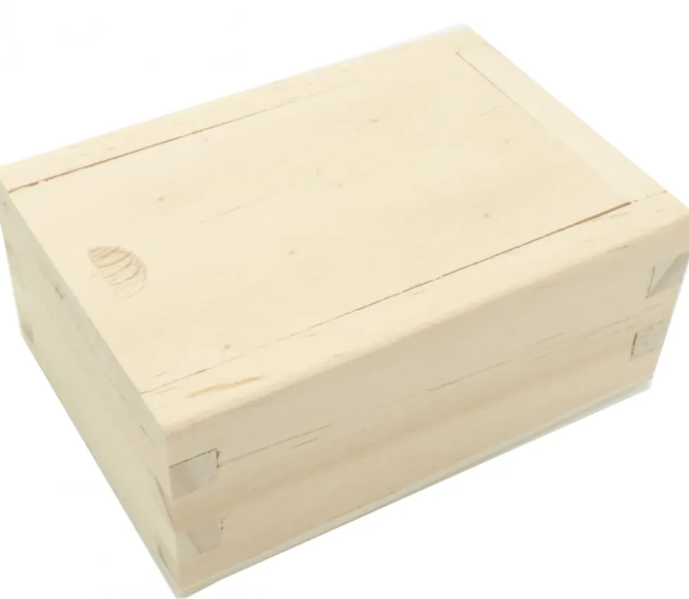 Coffret bois à glissière 11 x 8 x 3.2 cm pour 54 cartes ou accessoires
