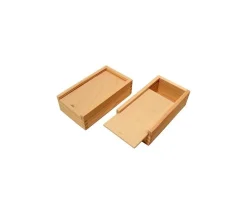 Coffret bois M glissière pour jeu cartes ou accessoires jeux 18.5 x 8.5 x 4 cm