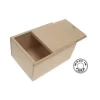 Coffret bois naturel format 54 cartes 10.6 x 7.7 x 5 cm - couvercle glissière