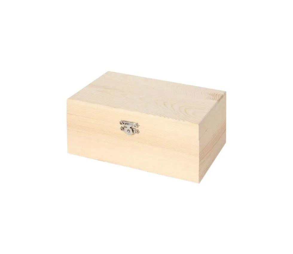 Coffret bois 18 x 12 x 8 cm charnières pour accessoires de jeux