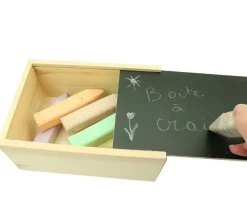 Coffret bois 17.5 x 12.4 x 7.4 cm couvercle ardoise M1