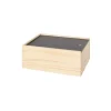 Coffret bois 22.5 x 17.5 x 9.5 cm couvercle ardoise M3
