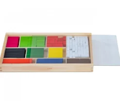 Coffret cuisenaire 300 cubes et bâtonnets bois calcul et jeux