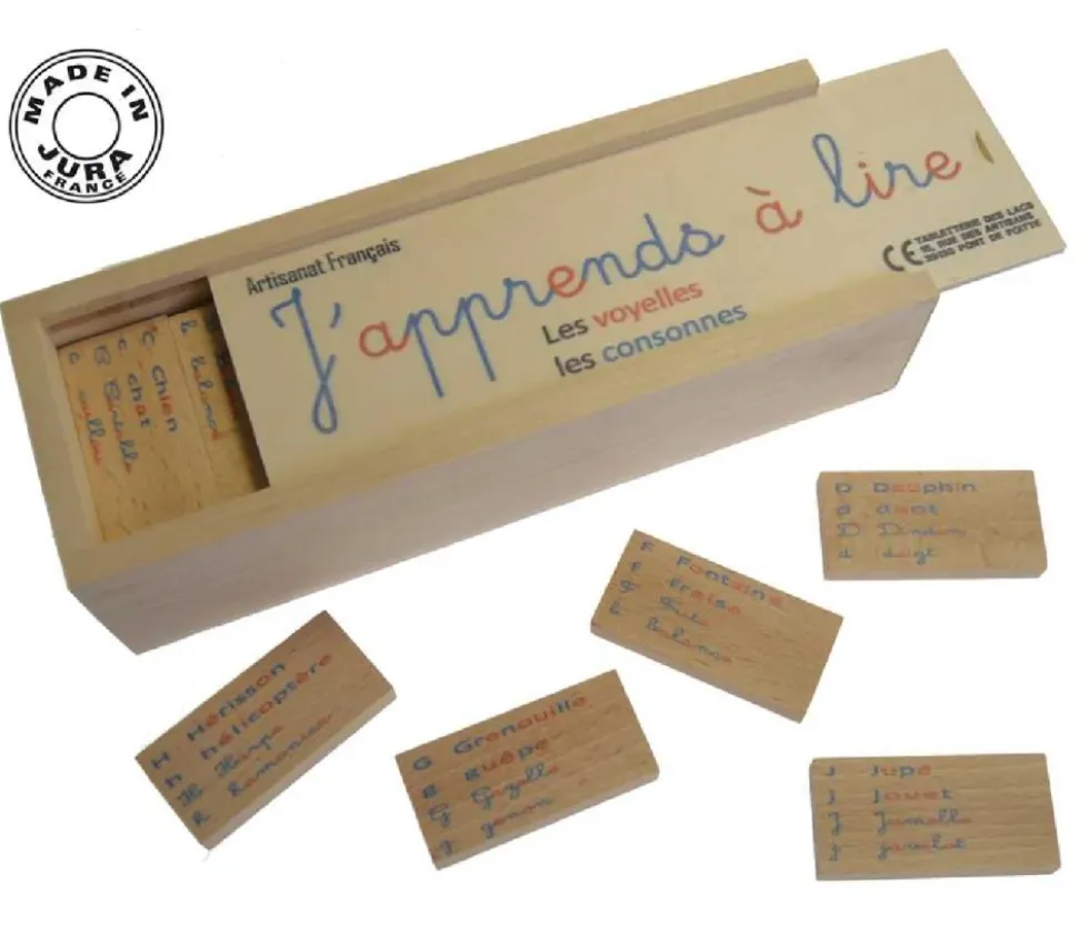 Coffret découverte des lettres en bois "J'apprends à lire" - fabrication française