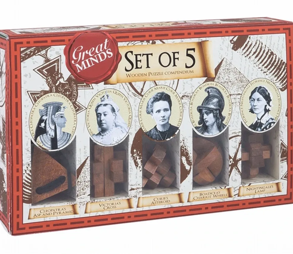 Coffret Femmes célèbres - 5 Casse-têtes en bois