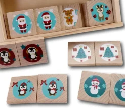 Coffret Mémo de Noël en bois - Fabrication France