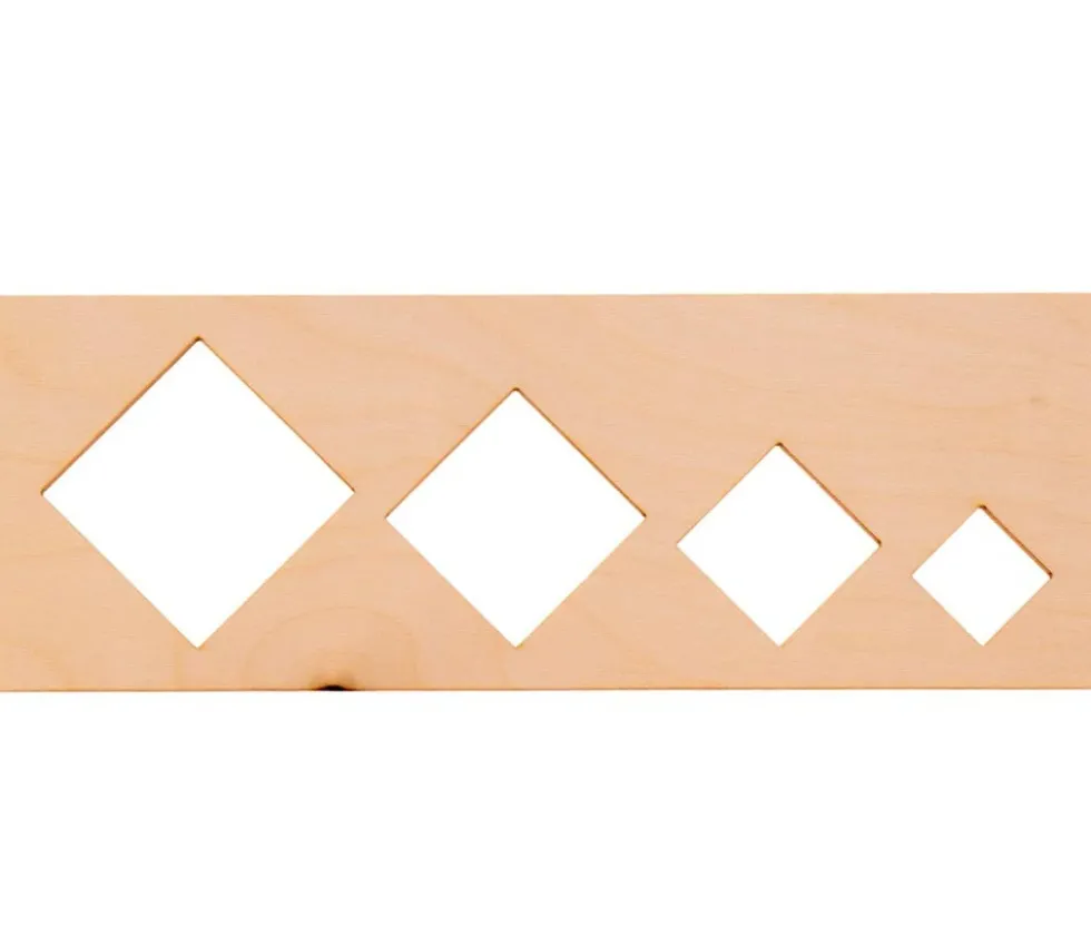 Coffret traçage formes géométriques - 8 pochoirs bois