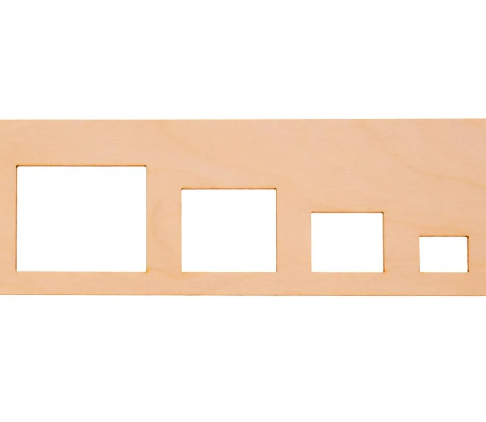 Coffret traçage formes géométriques - 8 pochoirs bois