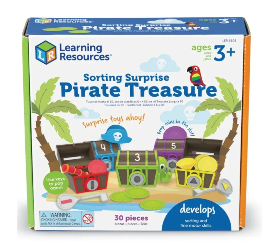 Coffret trésor surprise Pirate : tri et motricité mathématiques