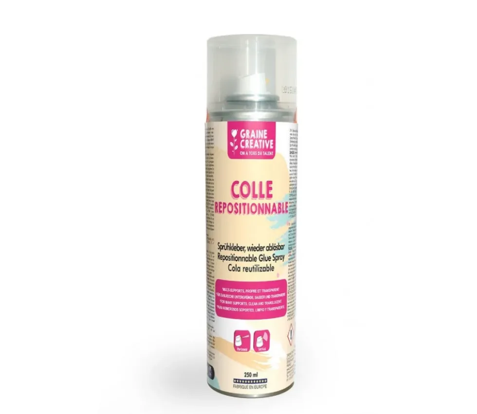 Colle repositionnable en spray 250 ml - loisirs créatifs