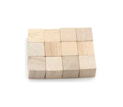 Cube bois naturel 2.5 cm. 25 x 25 x 25 mm à l'unité