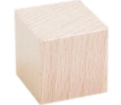 Cube bois naturel 2.5 cm. 25 x 25 x 25 mm à l'unité