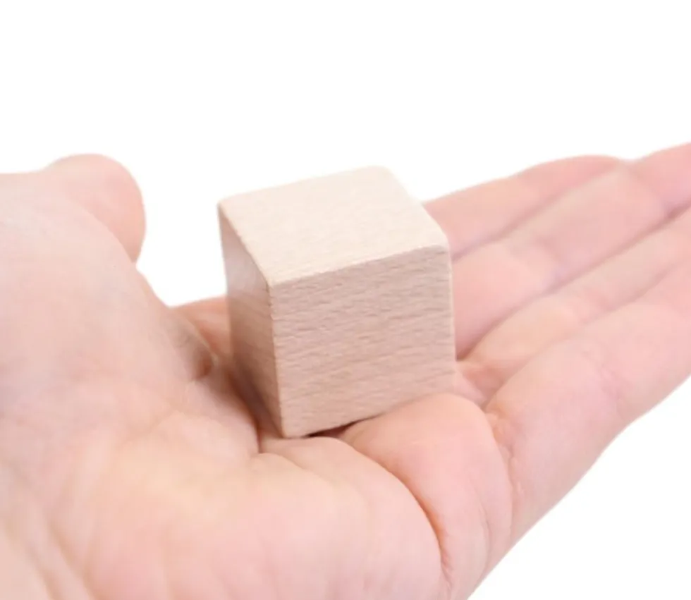 Cube bois naturel 2.5 cm. 25 x 25 x 25 mm à l'unité