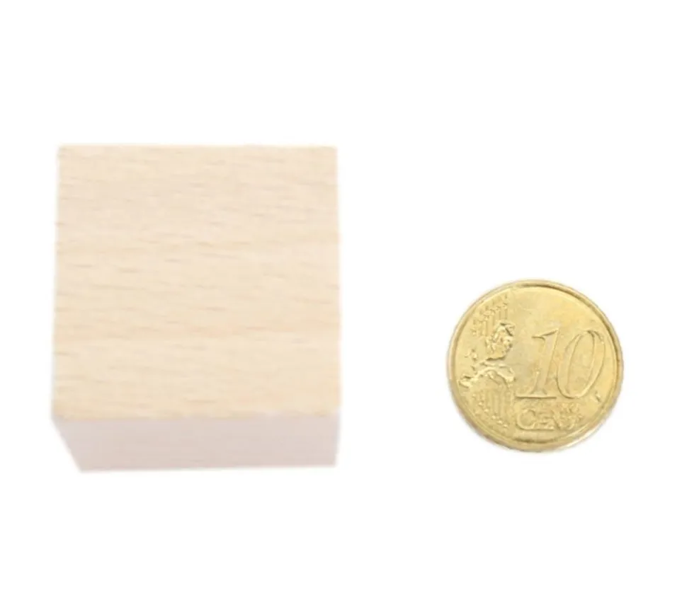 Cube en bois 3 cm naturel 30 x 30 x 30 mm à l'unité