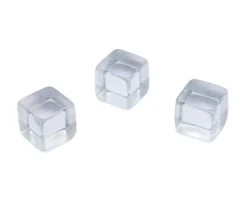 Cube 12 mm en plastique translucide transparent