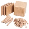 1000 Cubes bois neutre 1 x 1 x 1 cm - 10 mm