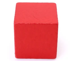 20 Cubes en bois 3 cm multicolores 4 couleurs