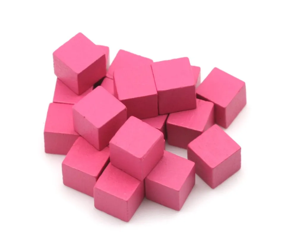 20 Cubes en bois 1 cm. 10 x 10 x 10 mm lot 20