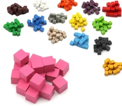 20 Cubes en bois 1 cm. 10 x 10 x 10 mm lot 20