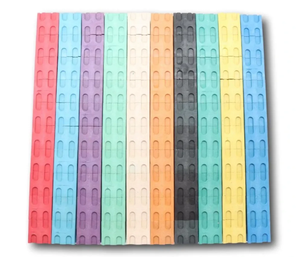 100 cubes encastrables multicolores 2 cm - bois recyclé