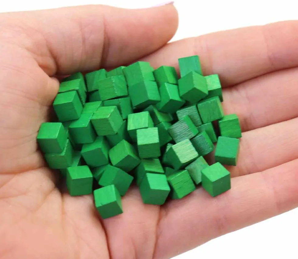 60 cubes 6 mm en bois 0.6 cm