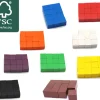 12 Cubes multicolores en bois 2.5 cm. 25 x 25 x 25 mm