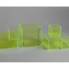 6 cubes re-plastique translucide - Solides à remplir