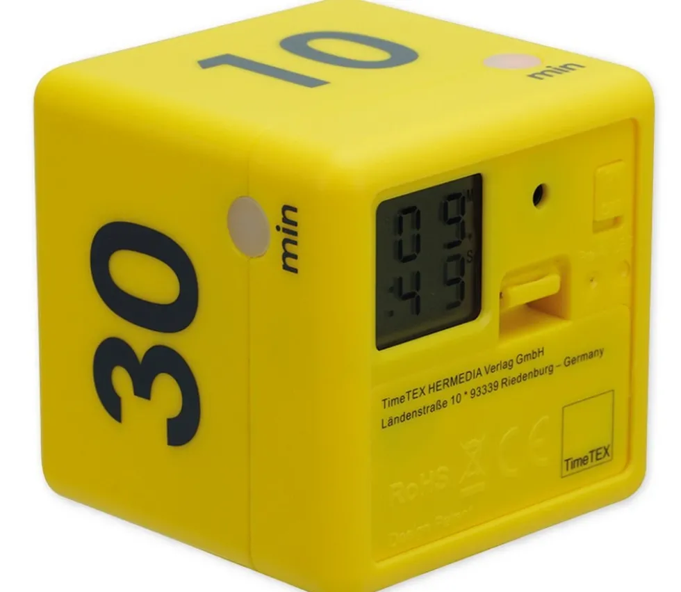Cube timer électronique - minuteur sablier 10 / 15 / 20 et 30 minutes