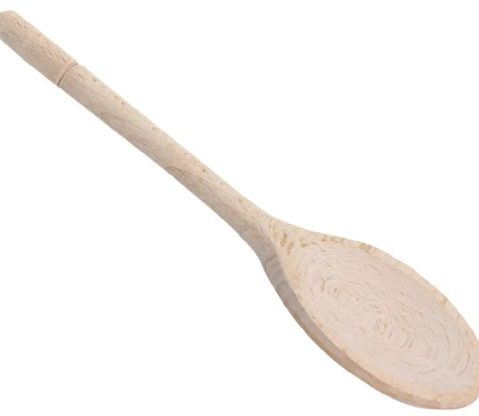 Cuillère plate bois naturel 20 cm - cuisine et loisirs créatifs