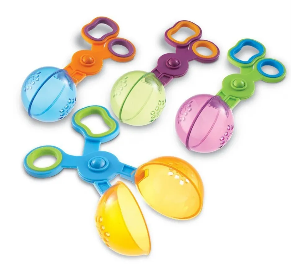 4 Cuillères ciseaux pinces motricité 15 cm