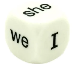 Dé anglais pronom personnel she he I we it you
