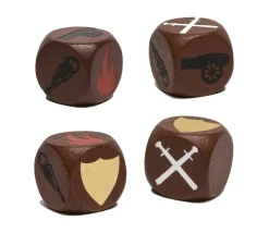 Dé attaque bataille en bois en 18 mm pour jeu
