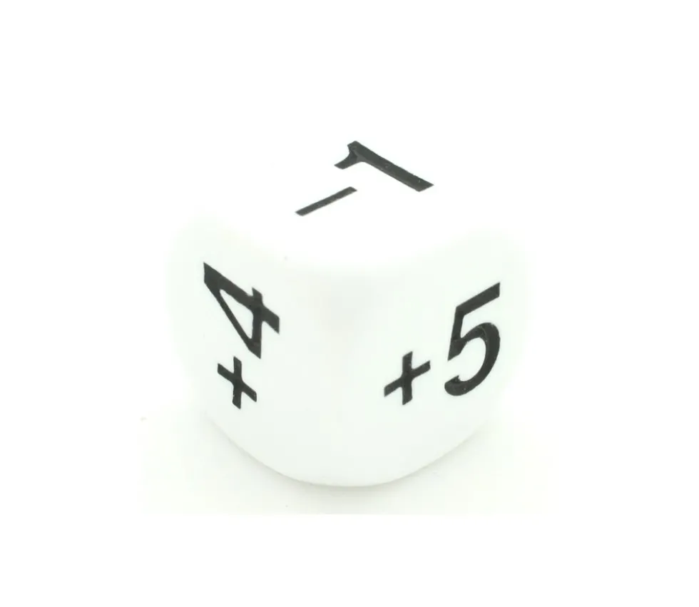 Dé avec points -1+2-2+4+3+5 de 22 mm