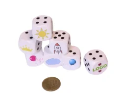 Dé bois blanc 2 cm : 1 face personnalisée avec votre image