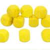 Dé bois 18 mm jaune de 1 à 6 pour jeu de société