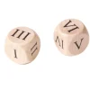 Dé chiffres romains I,II,III,IV,V,VI 16 mm en bois naturel