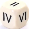 Dé chiffres romains I II III IV V VI