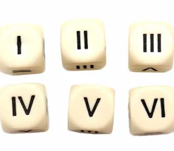 Dé chiffres romains I II III IV V VI