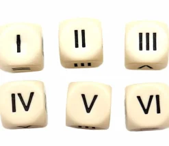 Dé chiffres romains I II III IV V VI