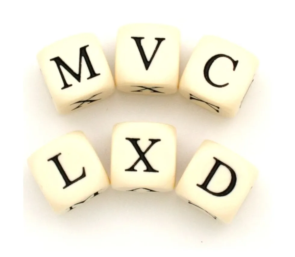 Dé chiffres romains V X L C D M