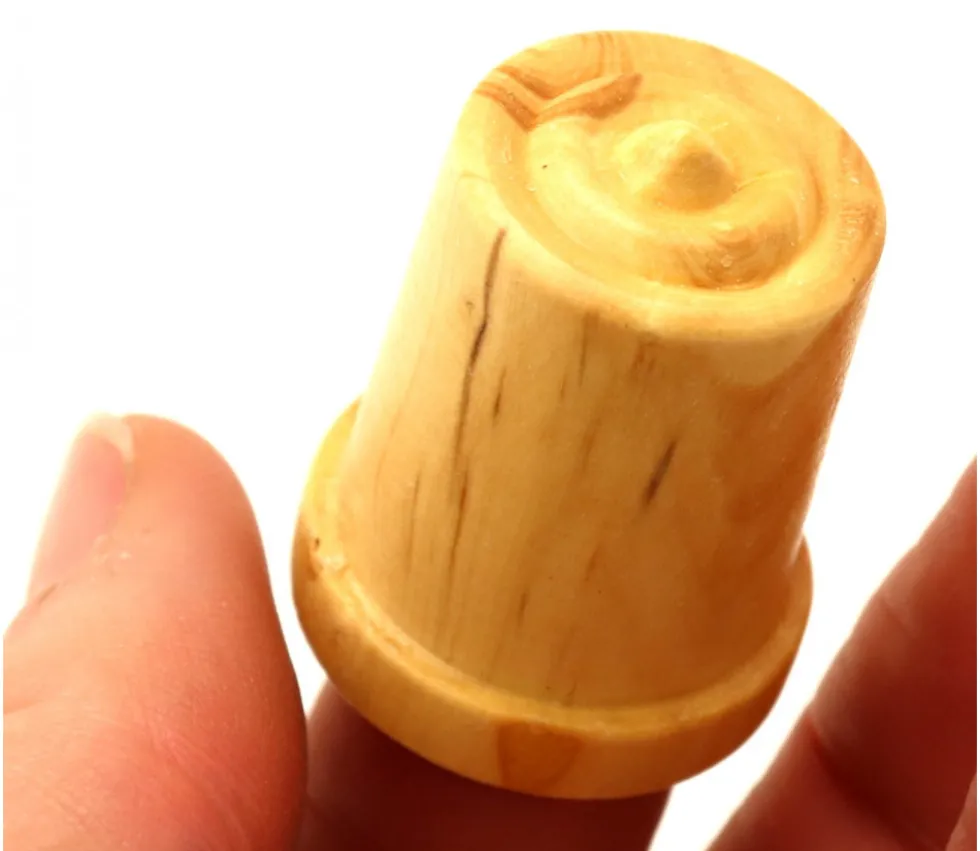 Dé à coudre en buis - mini seau en bois 30 x 24 mm